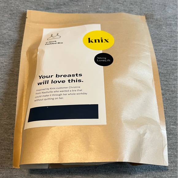 Knix V-neck Padded Bra, Size 6, colour Horizon - Picture 2 of 3